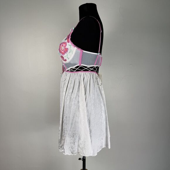 For Love & Lemons Festival Floral Lace Slip Dress | Embroidered Flowers - Picture 7 of 15